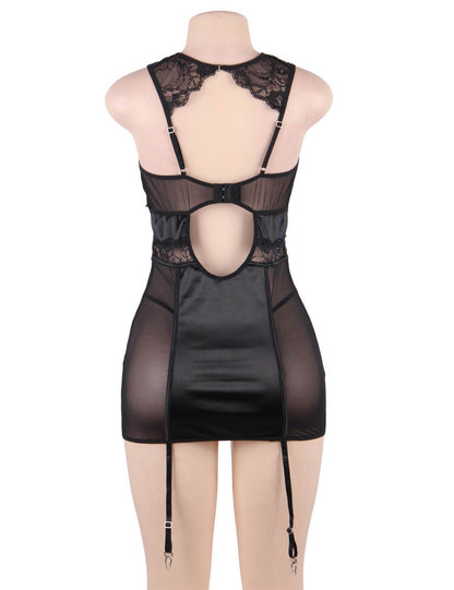 DELUXE SATIN LACE BABYDOLL