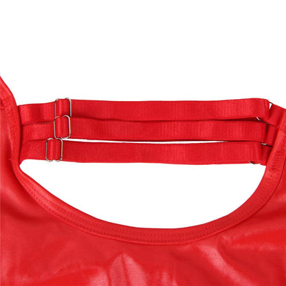 OPEN CUP LEATHER TEDDY