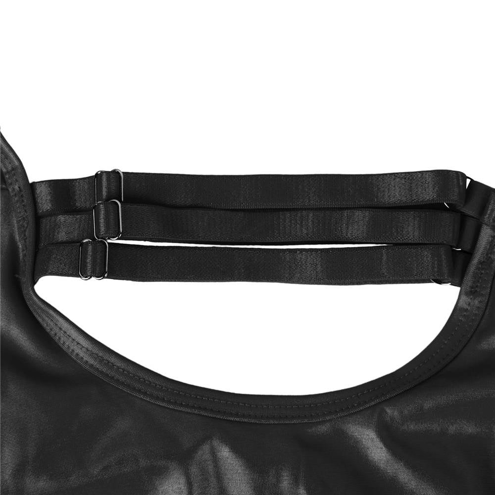 OPEN CUP LEATHER TEDDY