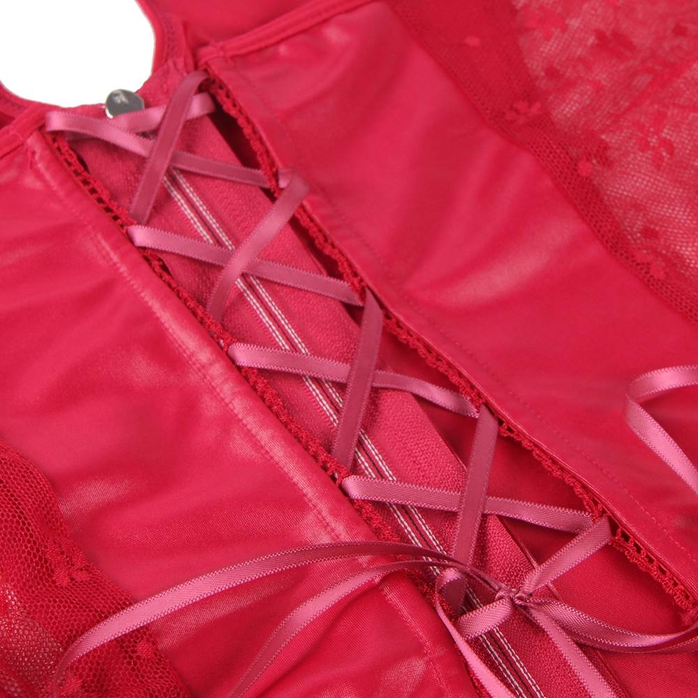 PU LEATHER LACE NIGHTY