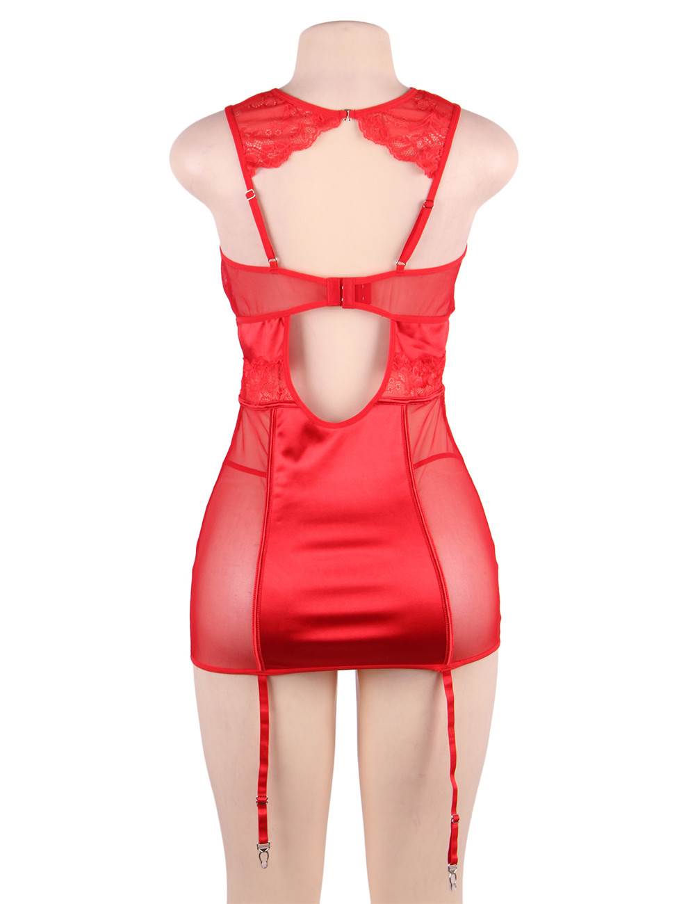 DELUXE SATIN LACE BABYDOLL