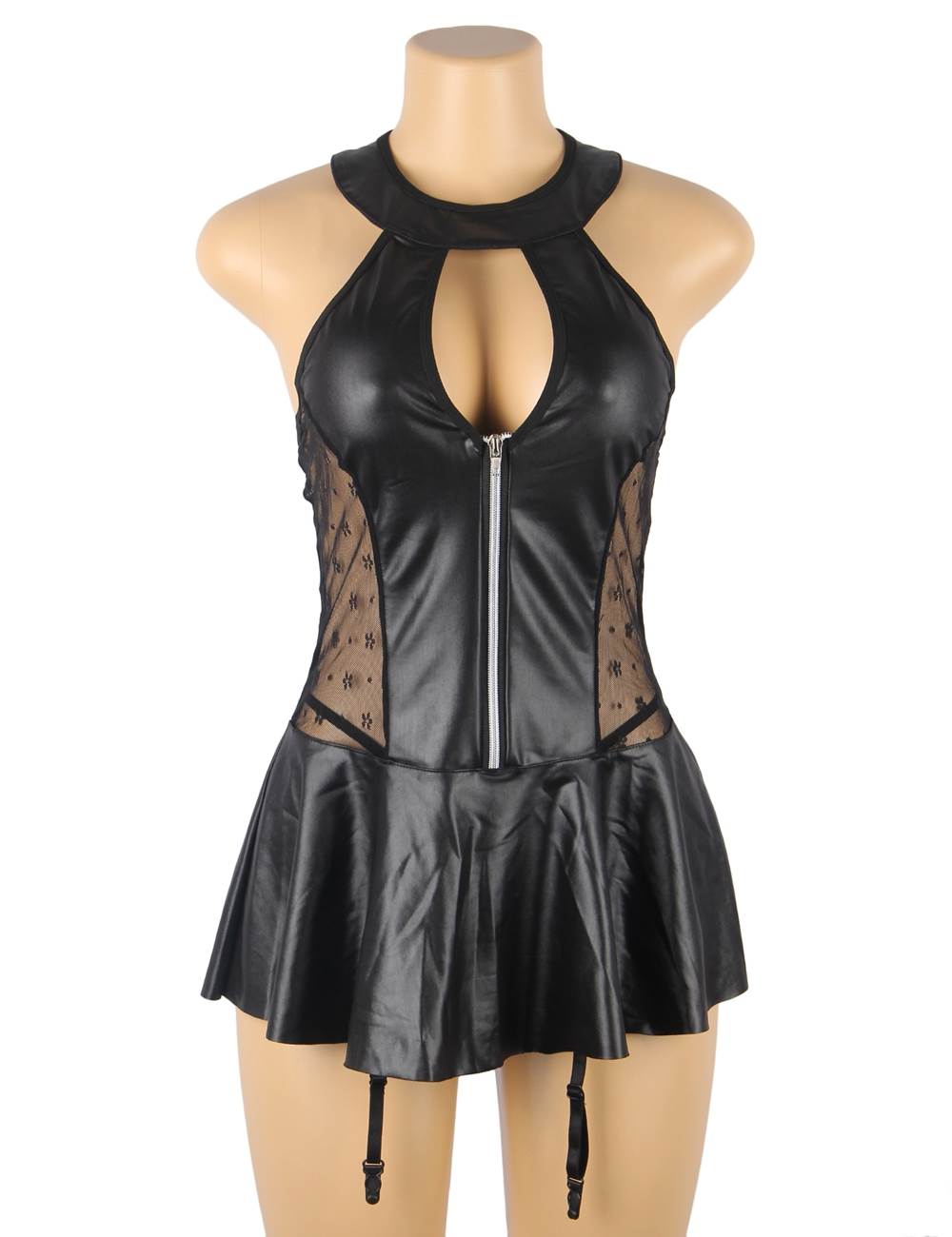 PU LEATHER LACE NIGHTY