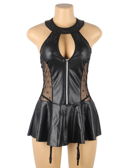 PU LEATHER LACE NIGHTY