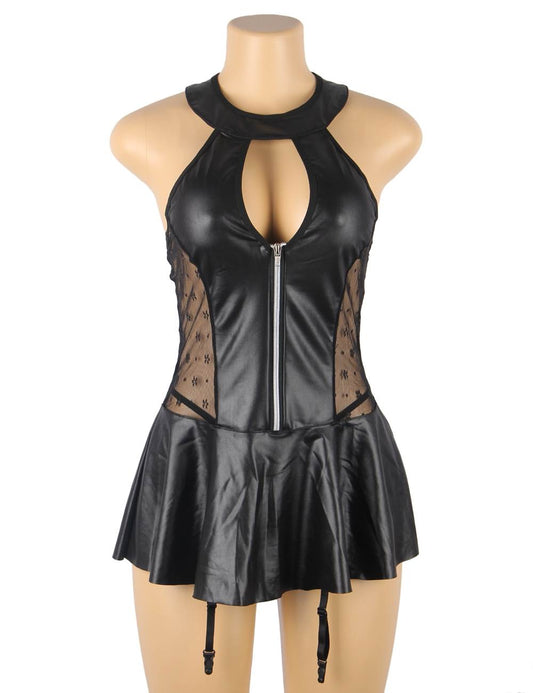 PU LEATHER LACE NIGHTY