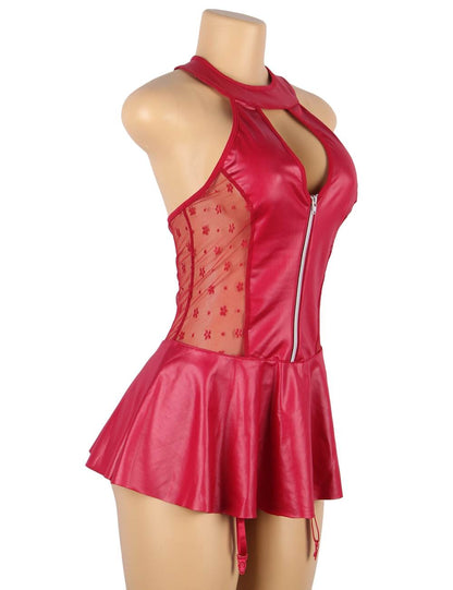 PU LEATHER LACE NIGHTY