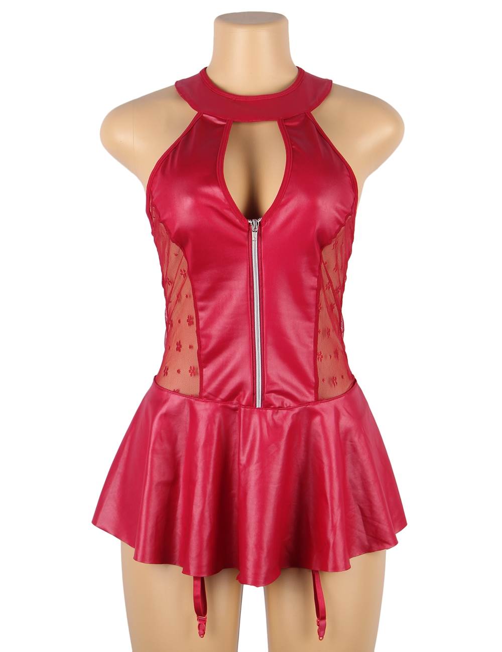 PU LEATHER LACE NIGHTY