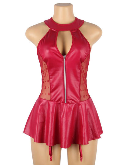 PU LEATHER LACE NIGHTY